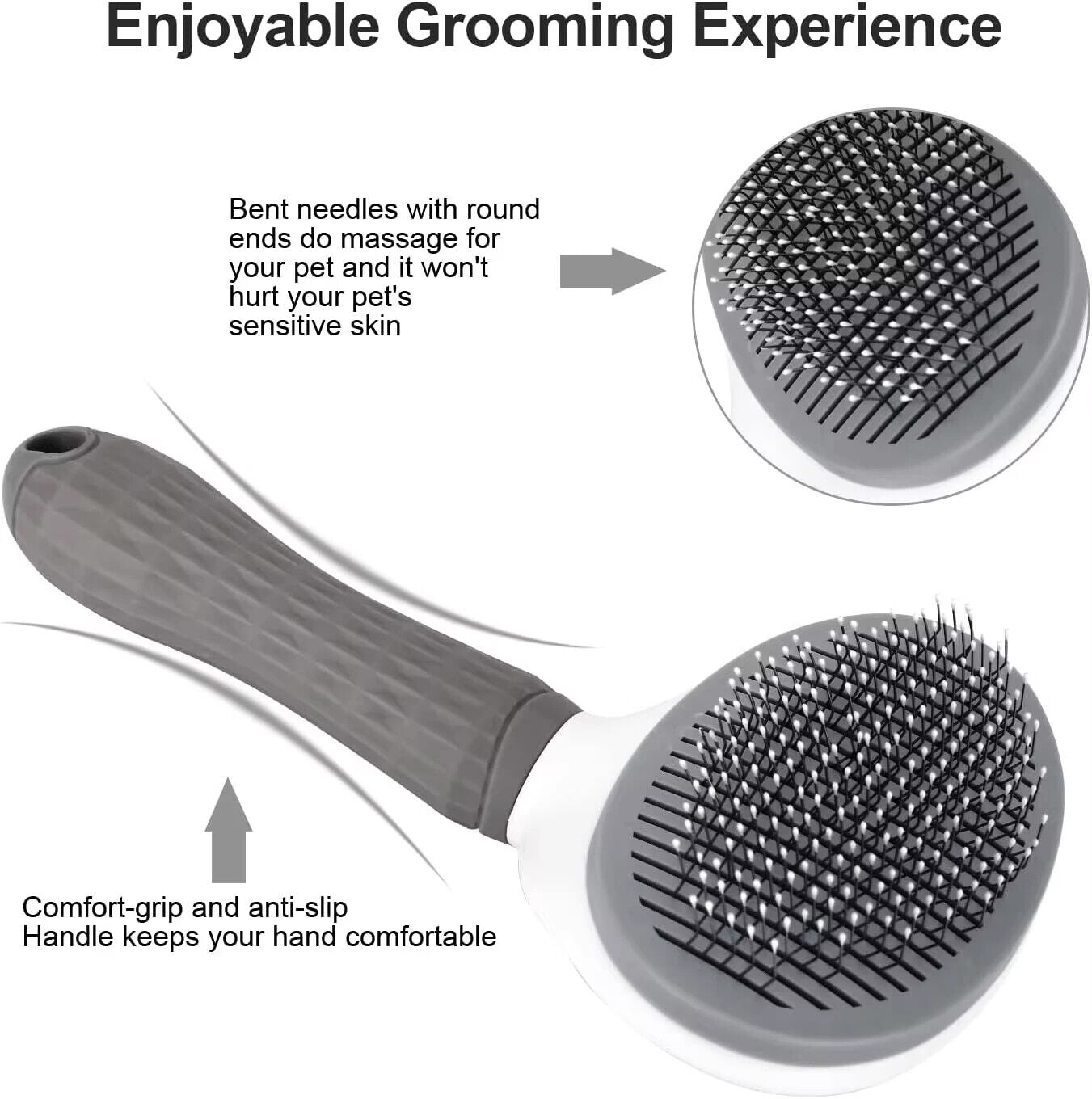Hair Remover Pet Brush for Dog Cat Grooming Tool Self Cleaning Slicker Comb NEW