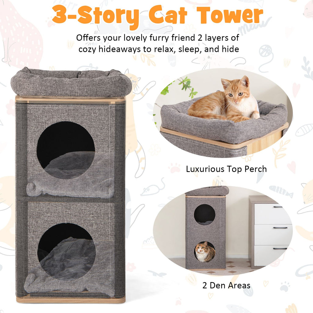 Modern Barrel-Shaped Cat Condo Furniture for Indoor Cats