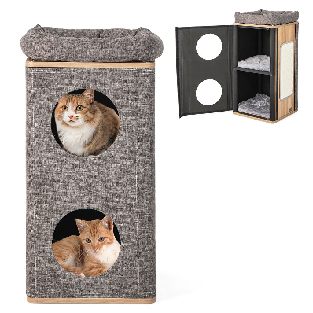 Modern Barrel-Shaped Cat Condo Furniture for Indoor Cats