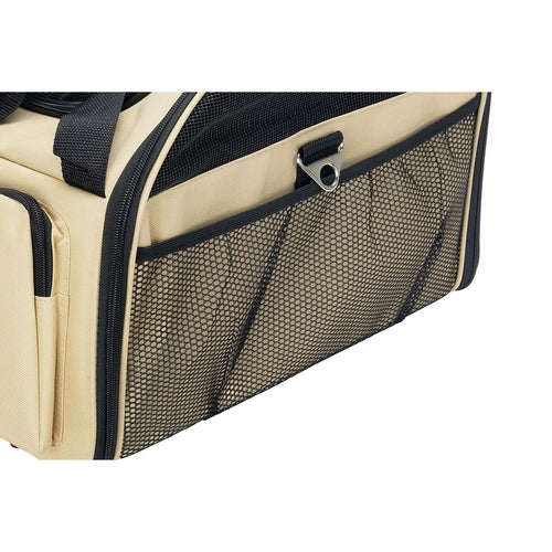 Pet Handbag Carrier — Stylish Tote for Cats & Small Dogs | Beige