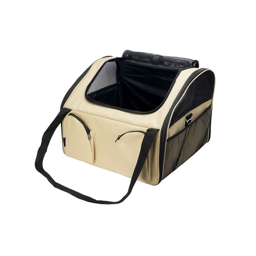 Pet Handbag Carrier — Stylish Tote for Cats & Small Dogs | Beige