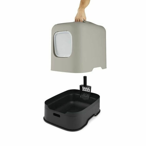 Rotho My Pet Capuccino Enclosed Cat Litter Box — Premium Hooded Design