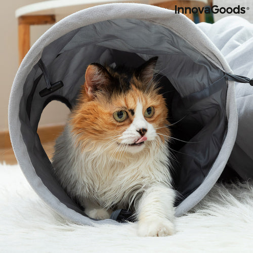 Collapsible Cat Tunnel Toy — 114 cm, 2 Observation Windows, Indoor & Outdoor