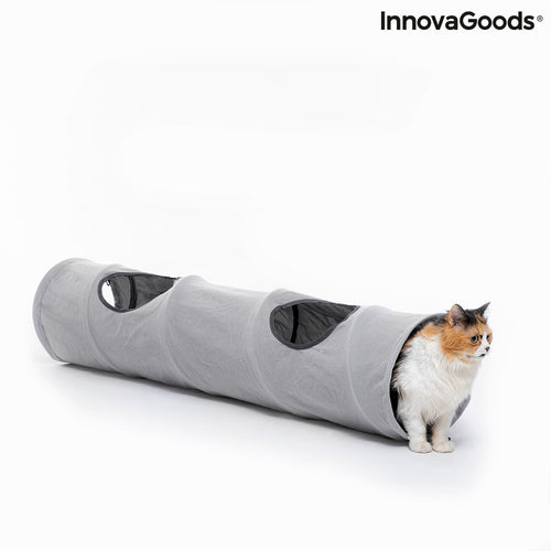 Collapsible Cat Tunnel Toy — 114 cm, 2 Observation Windows, Indoor & Outdoor