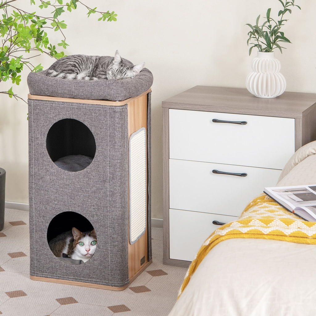 Modern Barrel-Shaped Cat Condo Furniture for Indoor Cats