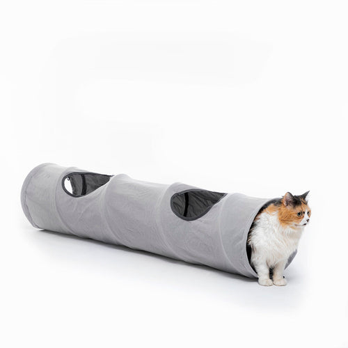 Collapsible Cat Tunnel Toy — 114 cm, 2 Observation Windows, Indoor & Outdoor