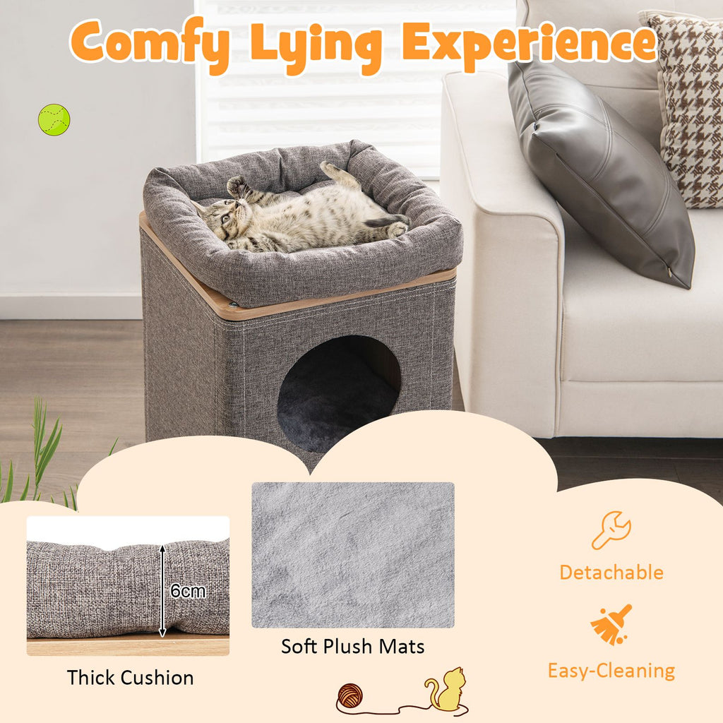 Modern Barrel-Shaped Cat Condo Furniture for Indoor Cats