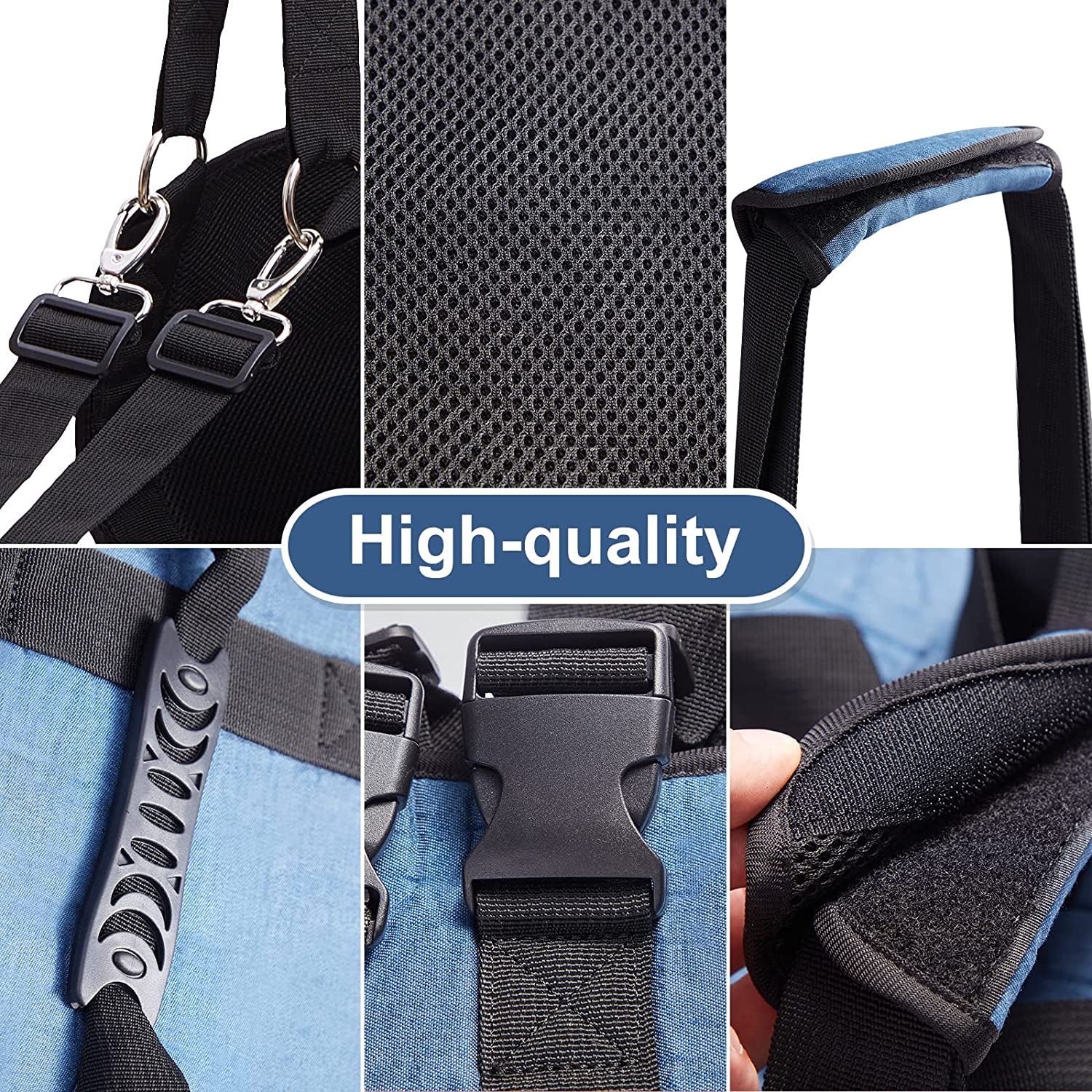 Carry Sling, Emergency Backpack Pet Legs Support & Rehabilitation Lift Harness for Nail Trimming, Carrier for Senior Dogs with Joint Injuries, Arthritis, up and down Stairs(Xxl, Blue)