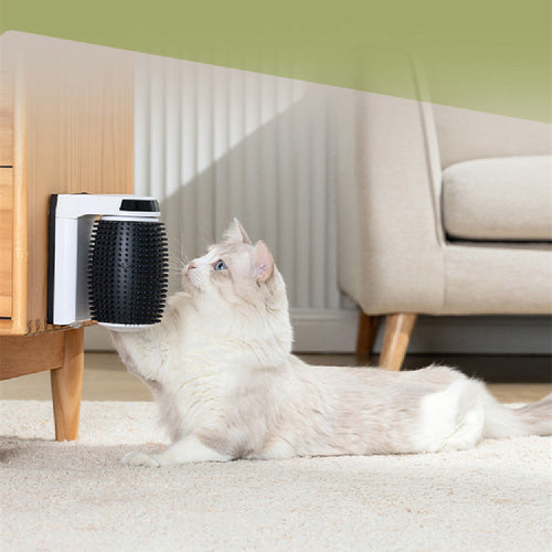 Automatic Cat Self-Groomer Corner Brush — USB Rechargeable Wall-Mount