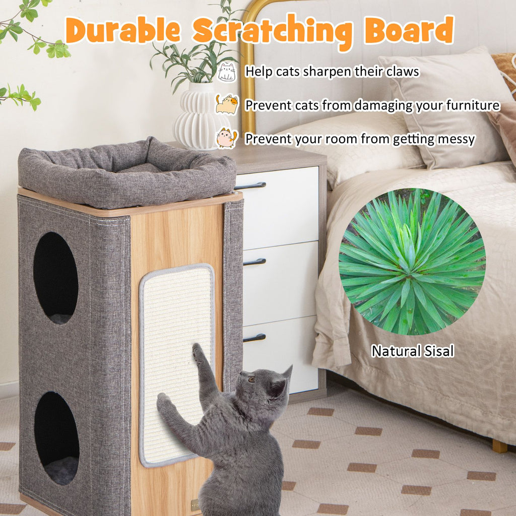 Modern Barrel-Shaped Cat Condo Furniture for Indoor Cats